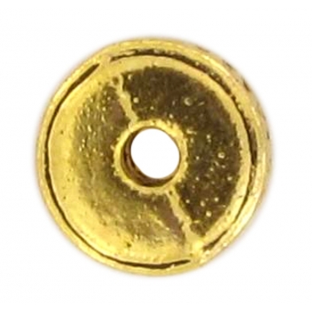 PM081D - 3660246115516 - MegaCrea - Perle rondelle métal Ø 8 mm Doré - 2