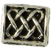 Perle métal rectangle plat 7 mm Argenté 10 pièces