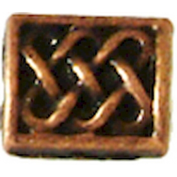 PM082C - 3660246115547 - MegaCrea - Perle métal rectangle plat 7 mm Cuivré