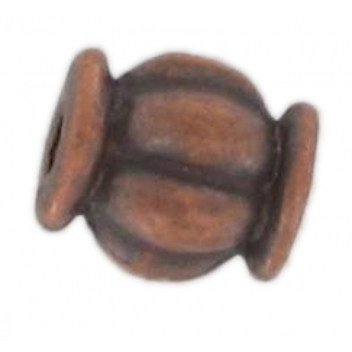 PM083C - 3660246002120 - MegaCrea - Perle métal 6 mm Cuivré (lot de 10) - 2