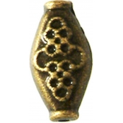 Perle métal olive plat 15 mm Bronze (10 pièces)