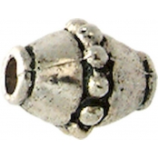 Perle métal toupie Ø8 mm Argenté
