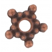 Perle rondelle métal Étoile Ø4mm Cuivré (lot de 10)