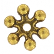 Perle rondelle métal Étoile Ø7mm Doré (lot de 10)