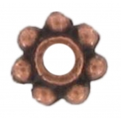 Perle rondelle intercalaire métal Ø4mm Cuivré (lot de 10)
