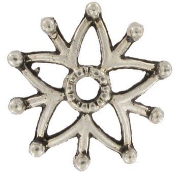 PM108A - 3660246115950 - MegaCrea - Coupelle métal étoilée Ø 16 mm Argenté