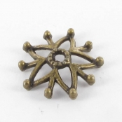 Coupelle métal étoilée Ø 16 mm Bronze (10 pièces)