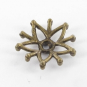 Coupelle métal étoilée Ø 16 mm Bronze (10 pièces)