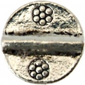 Perle métal disque Ø 14 mm Argenté (10 pièces)