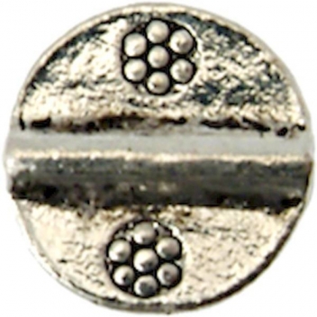 PM124A - 3660246116162 - MegaCrea - Perle métal disque Ø 14 mm Argenté
