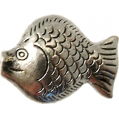 Perle métal poisson 23x18 mm Argenté