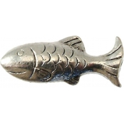 Perle métal poisson 25x10 mm Argenté (10 pièces)