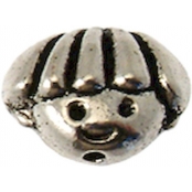 Perle métal garçon 12x9 mm Argenté (10 pièces)