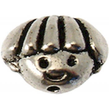 PM183A - 3660246051692 - MegaCrea - Perle métal garçon 12x9 mm Argenté (10 pièces)