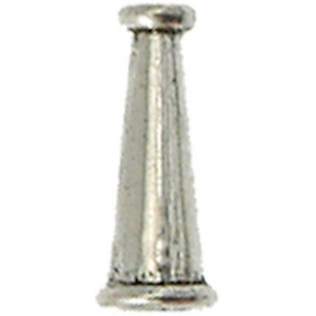 PM205A - 3660246047152 - MegaCrea - Perle métal cône 16x6 mm Argenté