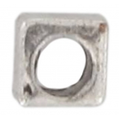 Perle métal cube 4x4 mm Argenté (lot de 10)
