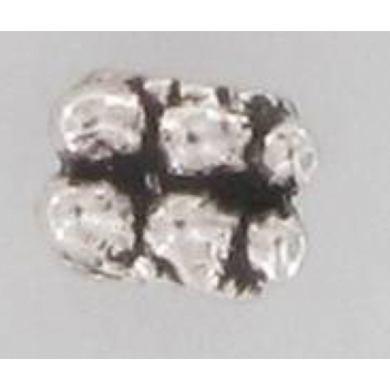 PM213A - 3660246800481 - MegaCrea - Perle rondelle métal Ø4mm Argenté (lot de 10)