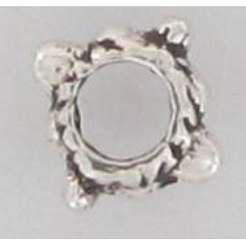 PM213A - 3660246800481 - MegaCrea - Perle rondelle métal Ø4mm Argenté (lot de 10) - 2