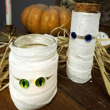74123 - 3700982254565 - MegaCrea DIY - Kit Photophore Momie d’Halloween - 2