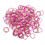 200 élastiques Loom Octobande fuchsia et vert