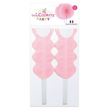 300 - 3760214023000 - Scrapcooking Party - Rosace rose Ø 25 cm 2 pièces