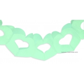 Guirlande Coeur vert d'eau 3 m
