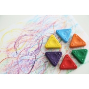 Triangles magiques Crayon à la cire pour enfant 12 dont 1 doré et 1 argenté