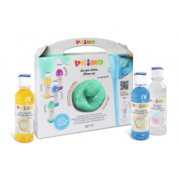 3311SLIMESET1 - 8006919319808 - Primo - Slime 4 couleurs en flacon avec 1 activateur - 4