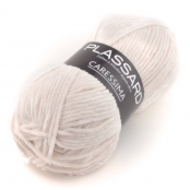 Pelote de laine velour Caressima 02 Blanc Cassé