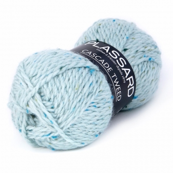 CASCADE-TW-22 - 3660779014287 - Plassard - Pelote de laine Cascade Tweed 22 Bleu Moyen Tweed