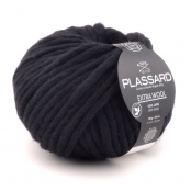Grosse laine mèche Extra Wool 016 Noir 100% Laine
