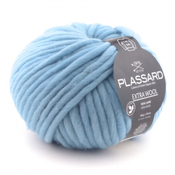 EXTRAWOOL-330 - 3660779011637 - Plassard - Grosse laine mèche Extra Wool 330 Bleu Clair 100% Laine