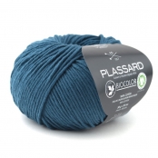 Fil d'été à tricoter BioColor 23 Bleu Canard 100% coton bio