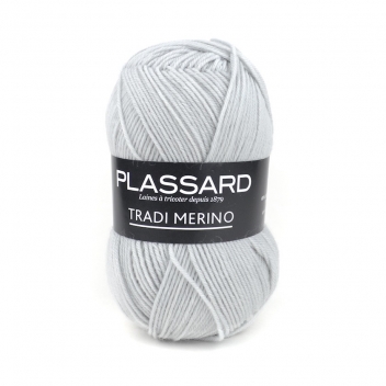 TRADI-MERINO-10 - 3660779017318 - Plassard - Laine Pull Tradi-Merino Plassard 10 Gris bleuté