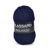 Laine Pull Tradi-Merino Plassard 27 Bleu marine