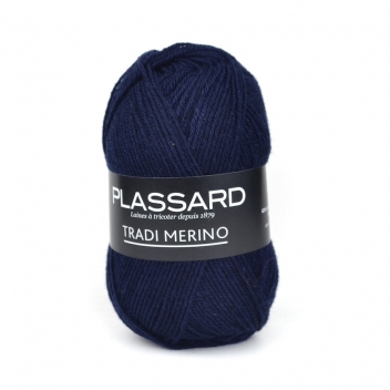 TRADI-MERINO-27 - 3660779017332 - Plassard - Laine Pull Tradi-Merino Plassard 27 Bleu marine