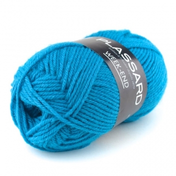 WEEK-END-0026 - 3660779016847 - Plassard - Laine à tricoter Week End 0026 Turquoise 50% Laine