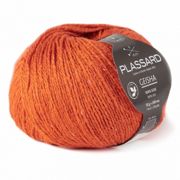 GEISHA-51 - 3660779019268 - Plassard - Fil d'été tricot et crochet Geisha Orange Col. 51 100% soie