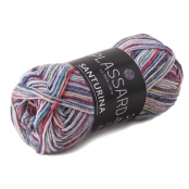 Fil crochet et tricot d\'été multicolore : Santurina Bleu Moyen 29