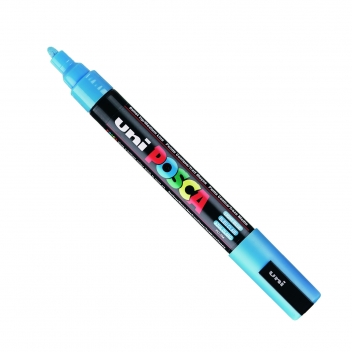 PC5M BC - 4902778916209 - Posca - Marqueur Posca Bleu clair PC5M Pointe conique moyenne