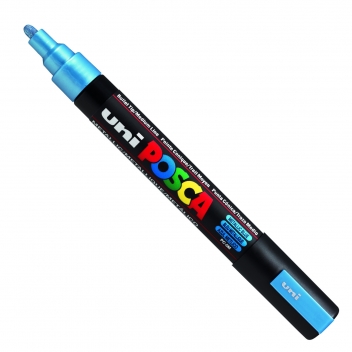 PC5M BM - 4902778113554 - Posca - Marqueur Posca Bleu métal PC5M Pointe conique moyenne