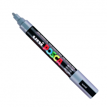 PC5M G - 4902778916247 - Posca - Marqueur Posca Gris PC5M Pointe conique moyenne