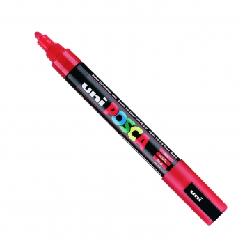 PC5M R - 4902778916131 - Posca - Marqueur Posca Rouge PC5M Pointe conique moyenne