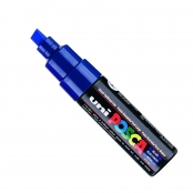 Marqueur Posca Bleu foncé PC8K Pointe large biseautée