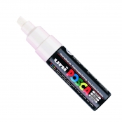 Marqueur Posca Blanc PC8K Pointe large biseautée