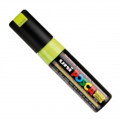 Marqueur Posca Jaune fluo PC8K Pointe large biseautée