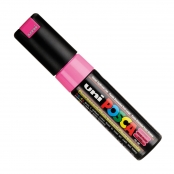 Marqueur Posca Rose fluo PC8K Pointe large biseautée