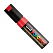 Marqueur Posca Rouge fluo PC8K Pointe large biseautée