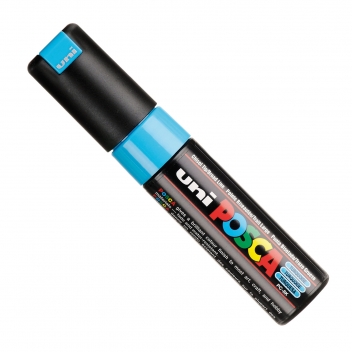 PC8K TF - 4902778107614 - Posca - Marqueur Posca Turquoise fluo PC8K Pointe large biseautée