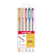 Stylo roller Signo Assortiment pailleté 5 pièces